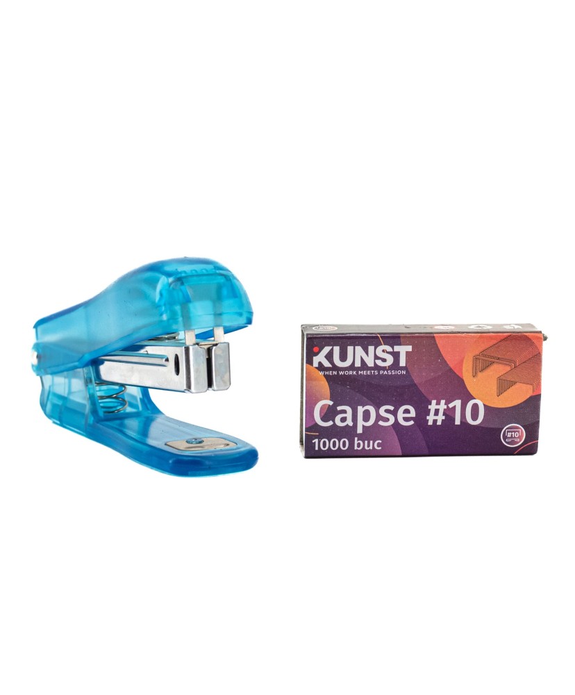 Set capsator KUNST, #10 cu capse, albastru
