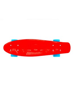 Skateboard Maxtar Chase, rosu cu turcoaz, 57x15 cm