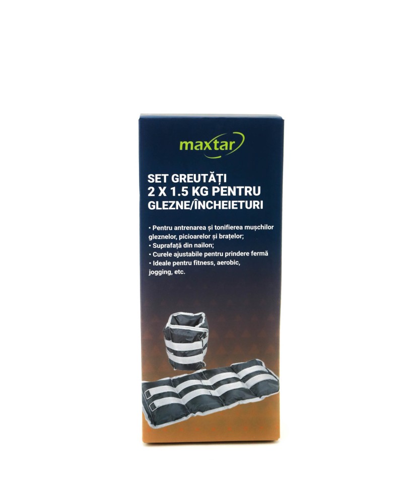 Set MAXTAR, greutati pentru glezna si incheietura, 2x 1.5 KG