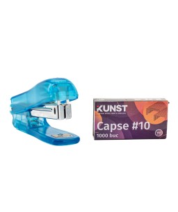 Set capsator KUNST, #10 cu capse, albastru