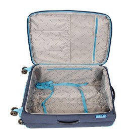 Troler Ultralight Albastru inchis / Turcoaz 80x47x30 cm, 3.85 kg, expandabil 30%