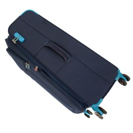 Troler Ultralight Albastru inchis / Turcoaz 80x47x30 cm, 3.85 kg, expandabil 30%