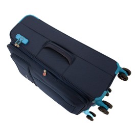 Troler Ultralight Albastru inchis / Turcoaz 69x42x26 cm, 3.22 kg, expandabil 30%