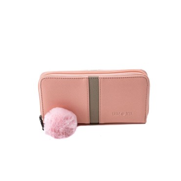 Portofel dama Lamonza Ofelia roz 19x10x2 cm