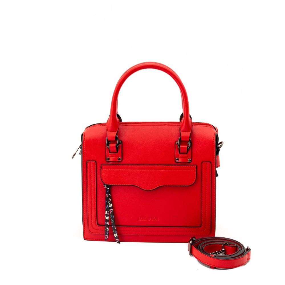 Geanta dama Lamonza Amber nr.2 26x26x11 cm, 600 gr, rosie