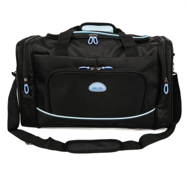 Geanta voiaj Toro 50x29x23 cm, negru/albastru