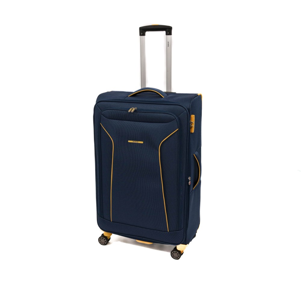 Troler Cruise, 78x47x29 cm, 3.5 kg, expandabil 30%, bleumarin/galben