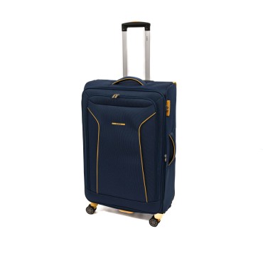 Troler Cruise, 78x47x29 cm, 3.5 kg, expandabil 30%, bleumarin/galben