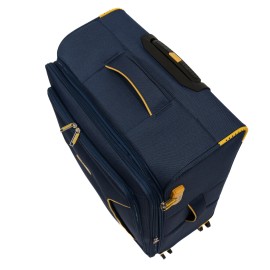 Troler Cruise, 78x47x29 cm, 3.5 kg, expandabil 30%, bleumarin/galben