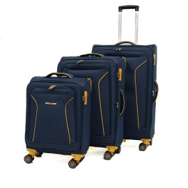 Troler Cruise, 68x41x26 cm, 3 kg, expandabil 30%, bleumarin/galben