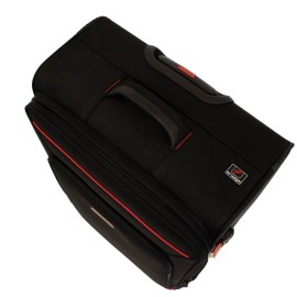 Troler Smiley, 79x46x28 cm, 3.8 kg, expandabil 30%, negru/rosu