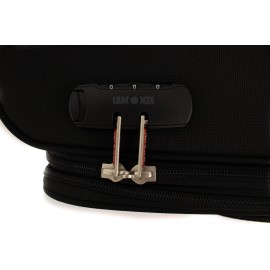 Troler Smiley, 79x46x28 cm, 3.8 kg, expandabil 30%, negru/rosu