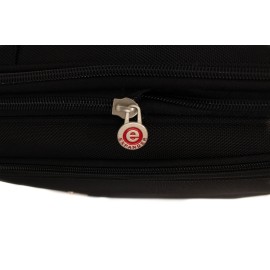 Troler Smiley, 68x42x25 cm, 3.5 kg, expandabil 30%, negru/rosu