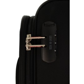 Troler Smiley, 68x42x25 cm, 3.5 kg, expandabil 30%, negru/rosu