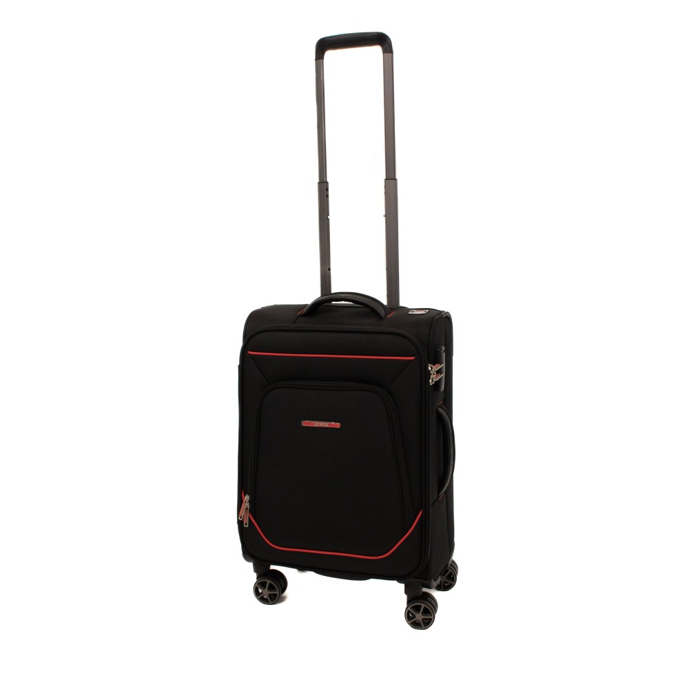 Troler Smiley, 55x35x21 cm, 2.6 kg, negru/rosu