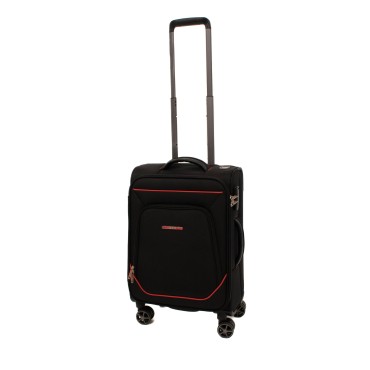 Troler Smiley, 55x35x21 cm, 2.6 kg, negru/rosu