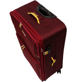 Troler Lime 77x44x26 cm, 3.4 kg, expandabil 30%, rosu / galben