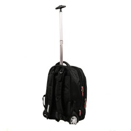 Rucsac cu troler Smiley, 46x34x18 cm, negru