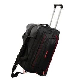 LAMONZA GEANTA DE VOIAJ CU TROLER SMILEY 55X30X30 CM NEGRU