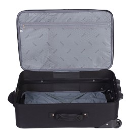 Set 5 bucati Master Penta, Troler mediu,Troler mic, Geanta voiaj, Geanta avion, Geanta cosmetice, Black