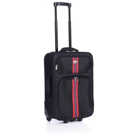 Set 5 bucati Master Penta, Troler mediu,Troler mic, Geanta voiaj, Geanta avion, Geanta cosmetice, Black