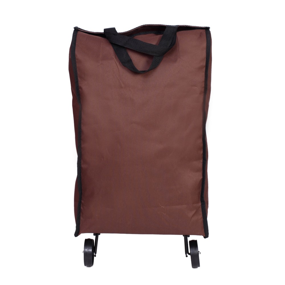 Sacosa cumparaturi cu carucior Master, 25 l, roti retractabile, Maro