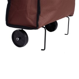 Sacosa cumparaturi cu carucior Master, 25 l, roti retractabile, Maro