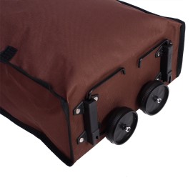 Sacosa cumparaturi cu carucior Master, 25 l, roti retractabile, Maro