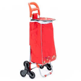 Carucior cumparaturi Master Bufnite, 3 roti, 38 L, Rosu