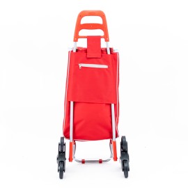 Carucior cumparaturi Master Bufnite, 3 roti, 38 L, Rosu