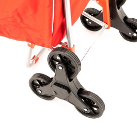 Carucior cumparaturi Master Bufnite, 3 roti, 38 L, Rosu