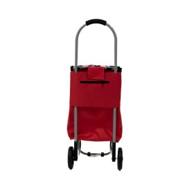 Sacosa piata cu carucior, Master, 2 roti, 28 l, rosu