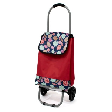 Sacosa piata cu carucior, Master, 2 roti, 28 l, rosu