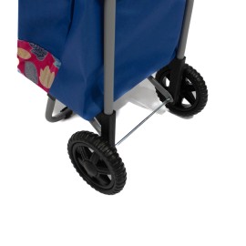 Sacosa piata cu carucior, Master, 2 roti, 28 l, albastru