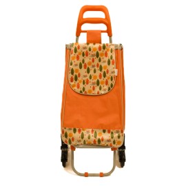 Sacosa piata cu carucior, Master, 2 roti triple, 38 l, portocaliu