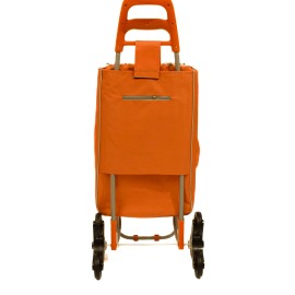 Sacosa piata cu carucior, Master, 2 roti triple, 38 l, portocaliu
