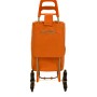 Sacosa piata cu carucior, Master, 2 roti triple, 38 l, portocaliu
