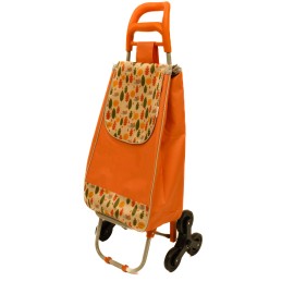 Sacosa piata cu carucior, Master, 2 roti triple, 38 l, portocaliu