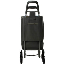 Sacosa piata cu carucior, Master, 2 roti triple, 38 l, gri inchis