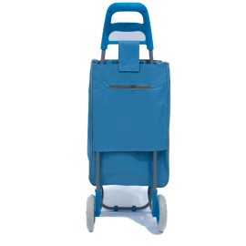 Sacosa piata cu carucior, Master, 2 roti, 38 l, bleu