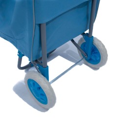 Sacosa piata cu carucior, Master, 2 roti, 38 l, bleu