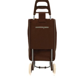 Sacosa piata cu carucior, Master, 2 roti, 38 l, maro