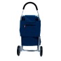 Sacosa piata cu carucior, Master, 2 roti, 50 l, albastru