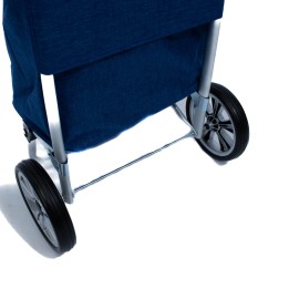 Sacosa piata cu carucior, Master, 2 roti, 50 l, albastru