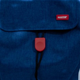 Sacosa piata cu carucior, Master, 2 roti, 50 l, albastru