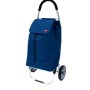 Sacosa piata cu carucior, Master, 2 roti, 50 l, albastru