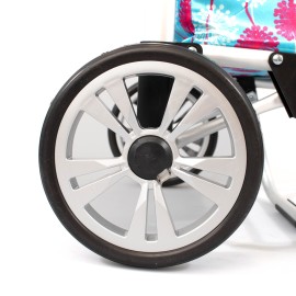 Sacosa piata cu carucior, Master, 2 roti, 45 l, albastru