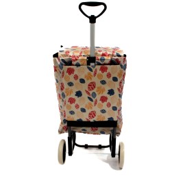 Sacosa piata cu carucior, Master, 2 roti, 50 l, frunze