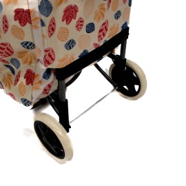 Sacosa piata cu carucior, Master, 2 roti, 50 l, frunze