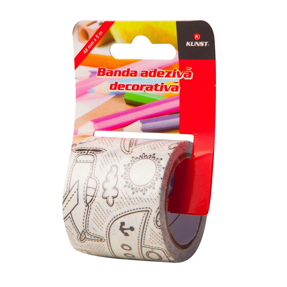 Banda adeziva decorativa Kunst Design 500x4.8 cm, tip Duct Tape
